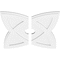 Ekena Millwork Cosmo Architectural Grde PVC Contemporary Ceiling Medallion, Two Piece, 22"OD x 3"ID x 8 1/4"C x 1"P CMP22CM2-03000 - alternate 3